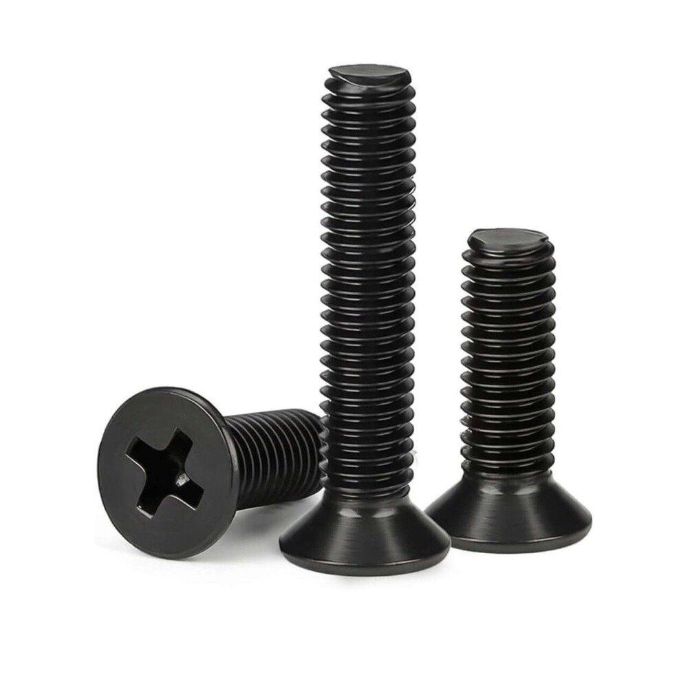 M5 x 30mm (30 Pack) Flat Head Machine Screws Black Oxide 304 Stainless Steel
